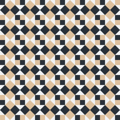 Pattern created from black and cream squares on a white background