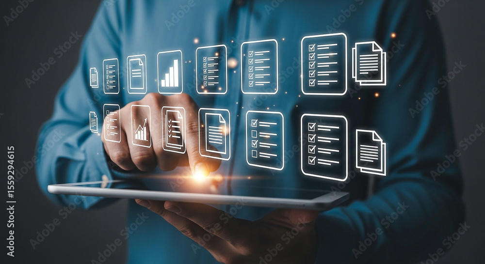 Poster document management system dms digital transformation automation workflow software cloud solution ef