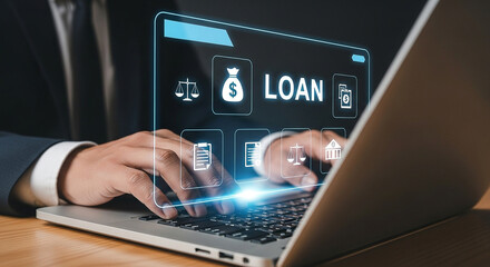 Online loan application process digital banking and finance technology for personal loans fast approval