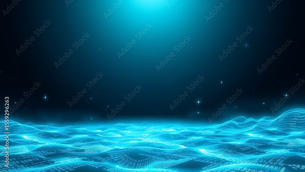 Poster abstract digital landscape - modern technology background for tech industry visuals and futuristic p