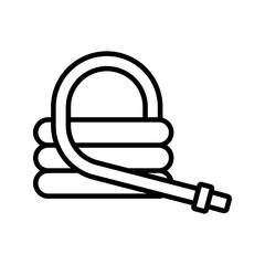 line Garden hose icon isolated on white background. Spray gun icon. Watering equipment. Set icons colorful. Vector	