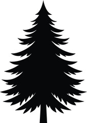 Obraz premium christmas tree silhouette