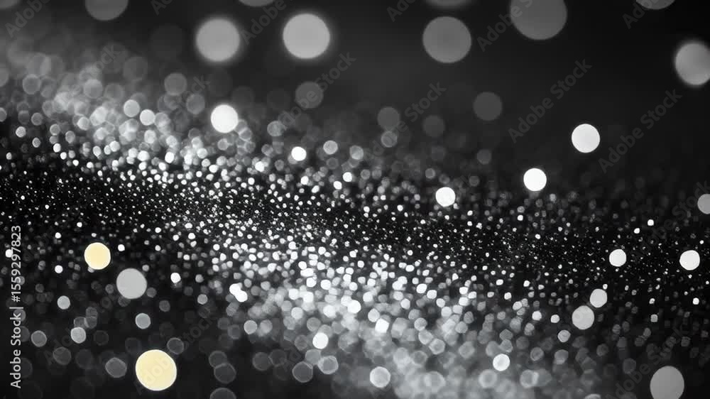Aufkleber abstract close-up of shimmering particles creating a dreamlike atmosphere in a black background