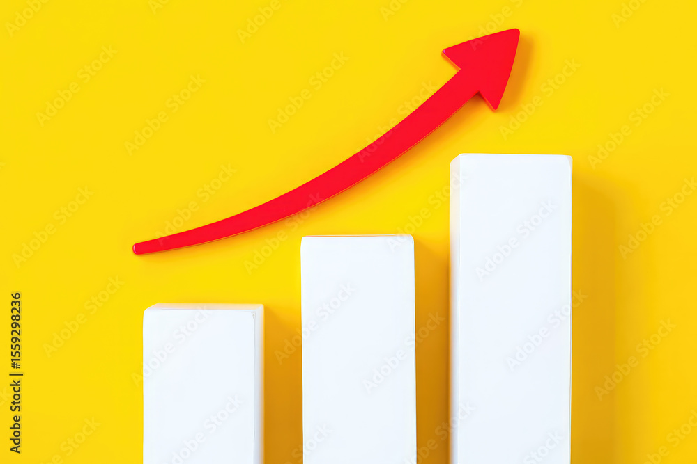 Aufkleber elevate your business strategy a dynamic visual representation of growth and success with ascending 