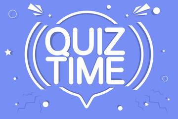 Quiz Time, poster design template, game banner, vector 