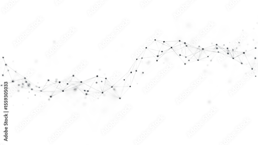 Fototapete  abstract technology background with network connection  isolated on white background PNG ,AI GENERATED