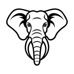 Fototapeta premium elephant head vector illustration