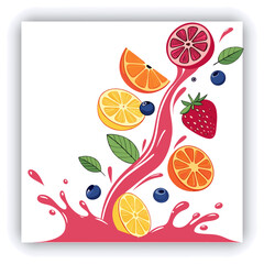 Banner image for design, web site. Watermelon drink in glasses and slices of watermelon on plate on light gray table background. Table top view with copy space