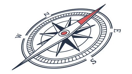 Vintage Compass Design with Cardinal Directions.
