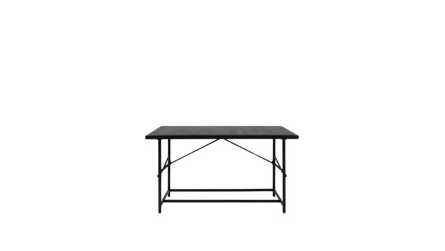 Folding Black Table Isolated on Transparent Background PNG
