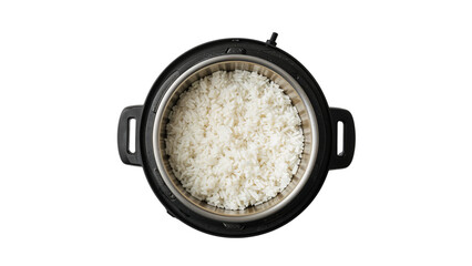 Cooked Rice in Rice Cooker Isolated on Transparent Background PNG