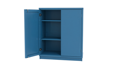 Open blue closet isolated on transparent background png