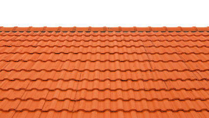 red roof tiles isolated on transparent background png