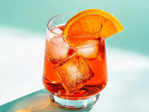 glass of apperol spritz cocktail