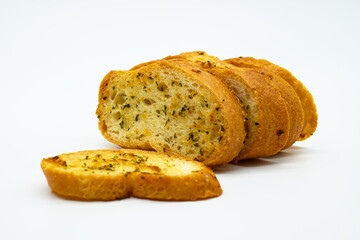 노릇하게 잘 구운 마늘빵 편집용 누끼 사진