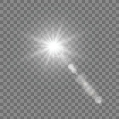 Radiant Burst of Light: A luminous and radiant burst of light, like a star exploding in a display of luminosity. A clean and radiant visualization.