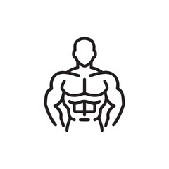 Obraz premium Strong male figure demonstrating muscular physique and fitness concept
