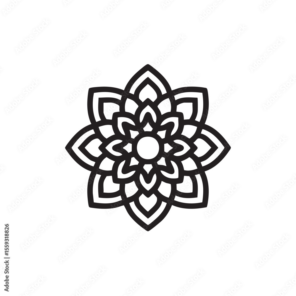 Poster elegant floral design with intricate patterns for decorative use