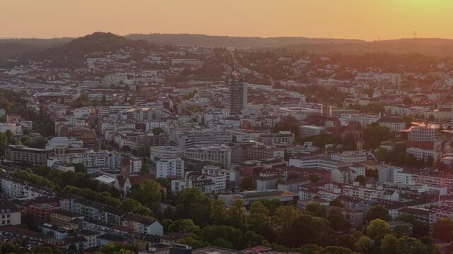 Pforzheim, Goldstadt, Baden-W&uuml;rttemberg, Luftaufnahme in 4K