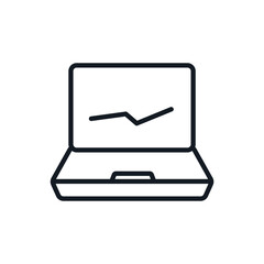 laptop icons isolated on White Background. Flat style design