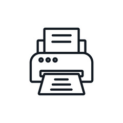 printer icons isolated on White Background. Flat style design
