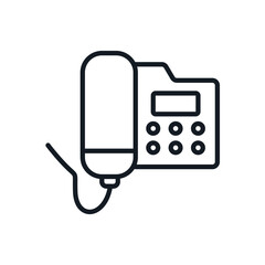 phone office icons isolated on White Background. Flat style design

