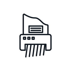 shredder icons isolated on White Background. Flat style design