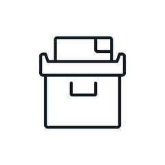 archive icons isolated on White Background. Flat style design
