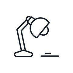 desk lamp icons isolated on White Background. Flat style design