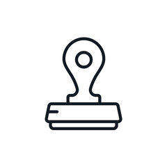 rubber stamp icons isolated on White Background. Flat style design
