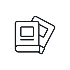 book icons isolated on White Background. Flat style design