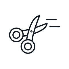 scissors icons isolated on White Background. Flat style design
