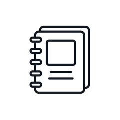 notepad icons isolated on White Background. Flat style design
