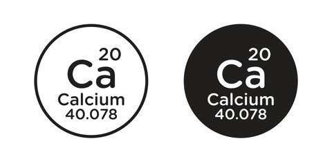 Calcium icon pack. Flat Vector Icon Design Element.