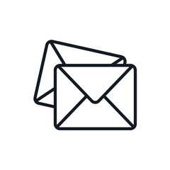 envelope icons isolated on White Background. Flat style design
