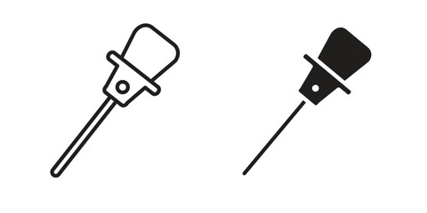 Car dipstick icon pack. Flat Vector Icon Design Element.
