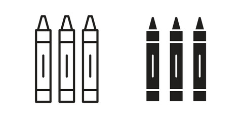 Crayon icon vector, Symbol, logo illustrations