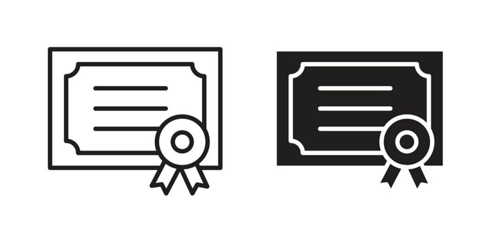 Diploma icon vector, Symbol, logo illustrations