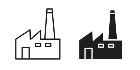 Factory icon vector, Symbol, logo illustrations