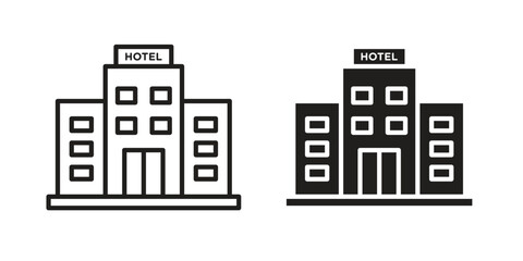 Obraz premium hotel icon vector, Symbol, logo illustrations