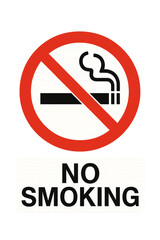 No smoking sign prohibiting cigarette smoking in public places with transparent background