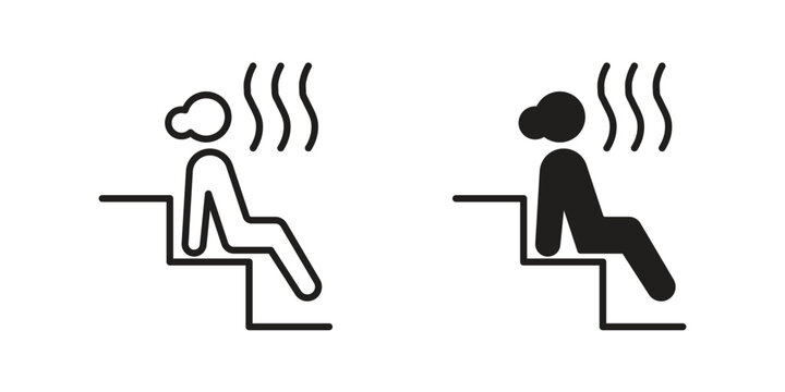 Sauna icon pack. Flat Vector Icon Design Element.