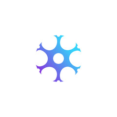 nerve cell, plasma circular vector. pharma, clinic logo, abstract, biotech atom, molecule, nano, sparkling water.