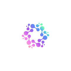 neurons logo, human tech, nano technology, treatment, healthcare, genetic,