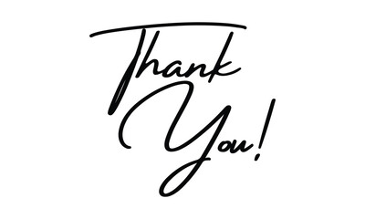 Thank You handwritten inscription. Hand drawn lettering. Thank You calligraphy. Thank you text. Vector illustration.