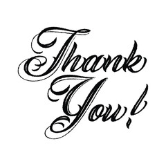 Thank You handwritten Hand drawn lettering. Thank You calligraphy