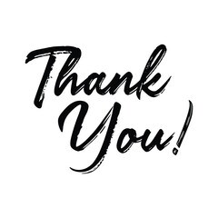 Thank You handwritten inscription. Hand drawn lettering. Thank You calligraphy. Thank you text. Vector illustration.