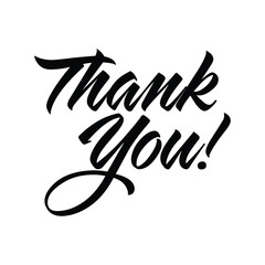 Thank You handwritten Hand drawn lettering. Thank You calligraphy