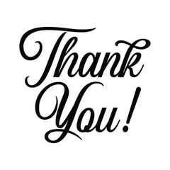 Thank You handwritten inscription. Hand drawn lettering. Thank You calligraphy. Thank you text. Vector illustration.