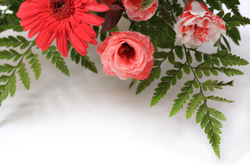 Fragment of a bouquet of flowers